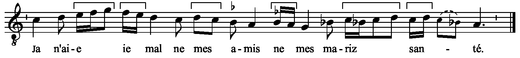 Refrain musical notation